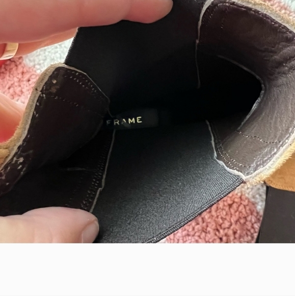 Frame Le Canon Platform Chelsea Boot 41 / 41.5 women’s slip on booties suede tan - Picture 8 of 8